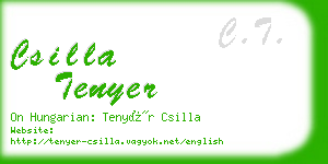 csilla tenyer business card